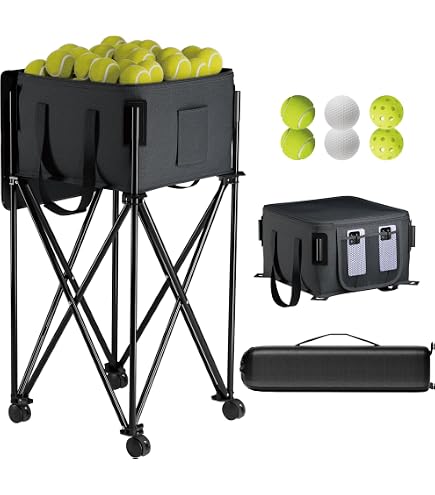 Amazon.com : Prince PL055 Tennis Ball Basket, Compact Type